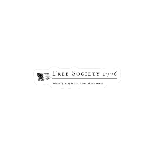 Free Society 1776 Vinyl Sticker (3”x4”)